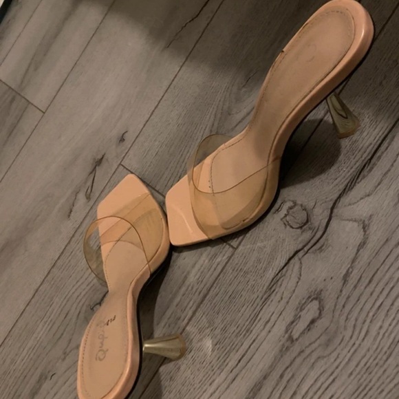 Qupid Tan and Transparent Heels - Picture 2 of 4